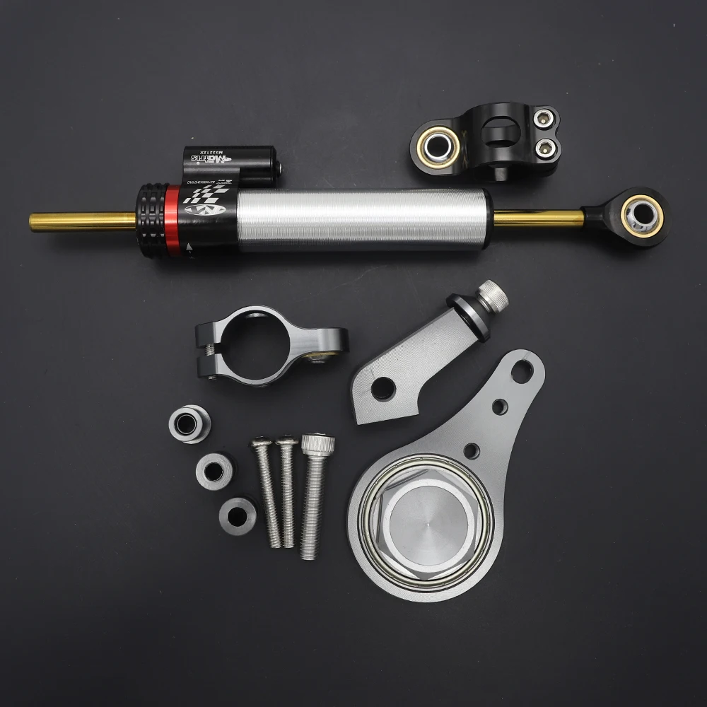 Artudatech Motorfiets Stuurdemper Stabilizer met Beugel Ondersteuning Voor Kawasaki ZX6R 636 2005 2006 Accessoires