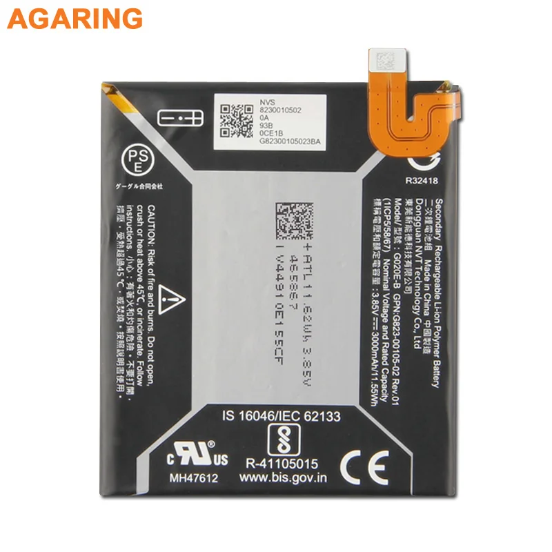 Original Replacement Battery G020E-B For Google pixel 3A Pixel 3lite Phone Batteries 3000mAh
