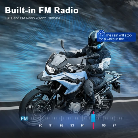 Fodsports 2шт M1-S Plus Шлем Домофон Мотоцикл Bluetooth-гарнитура Домофон Беспроводная связь BT5.0 Домофон Поддержка обмена музыкой и функция FM-радио