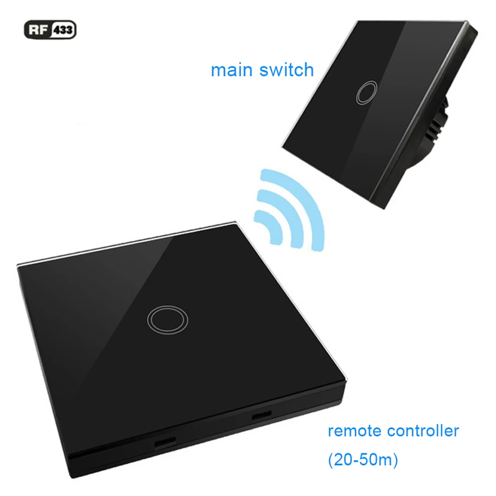 RF 433 433 mhz Interruttore tattile per luce da parete 1 gang 2 gang 3 gang Sensore RF433 wireless Interruttore tattile per telecomando Standard UE