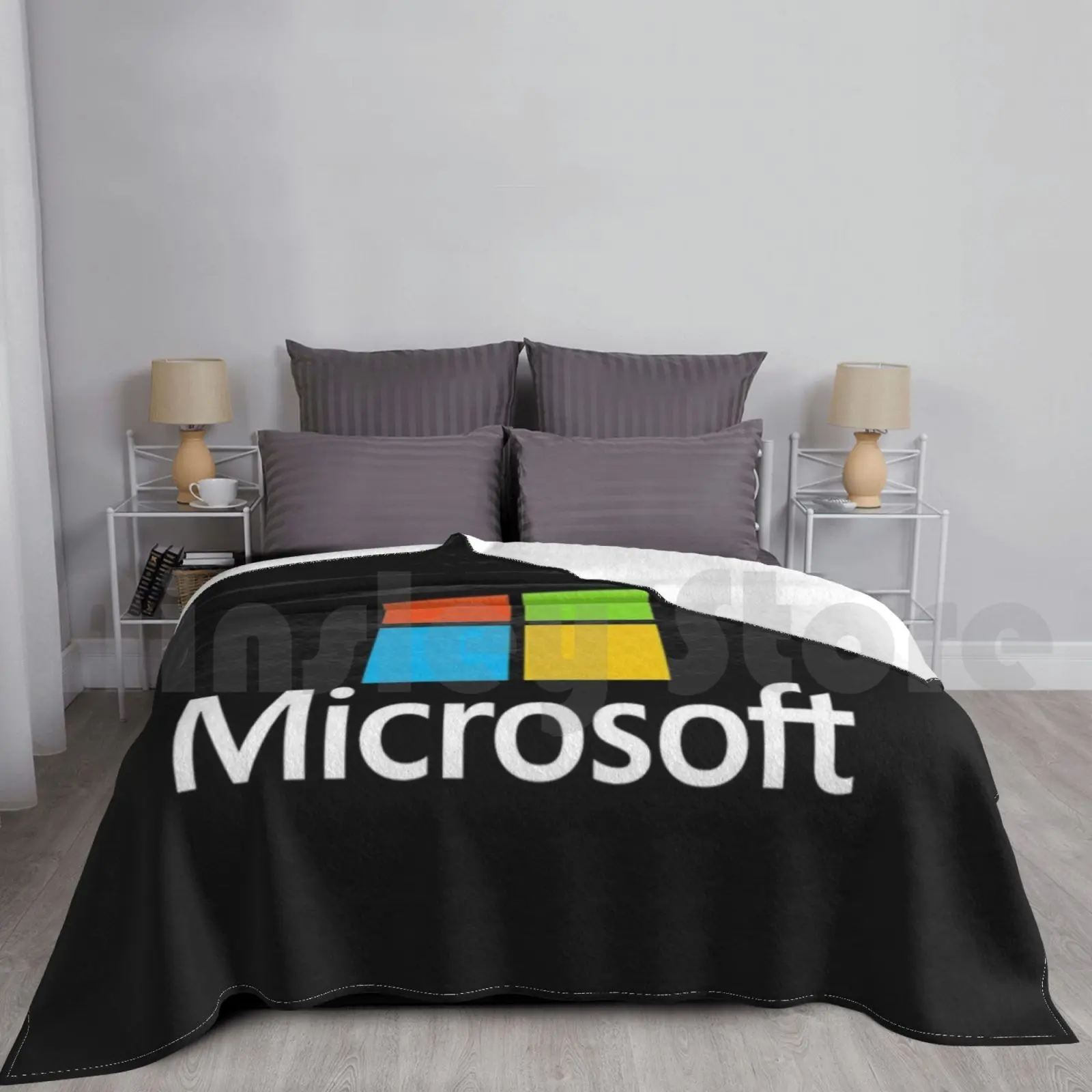 Microsoft Type Blanket Fashion Custom Microsoft Azure Logo Tech Enterprise Technology Office Windows Bill