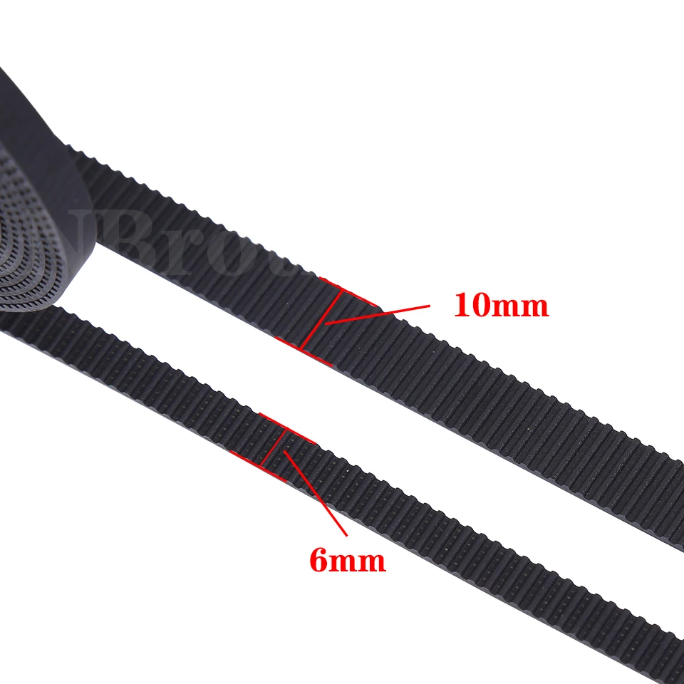 2GT Open Synchronous Timing belt width 6/9/10/15mm Rubber Aramid Fiber Samll Backlash cut to length GT2 2GT-6/2GT-10/2GT-15