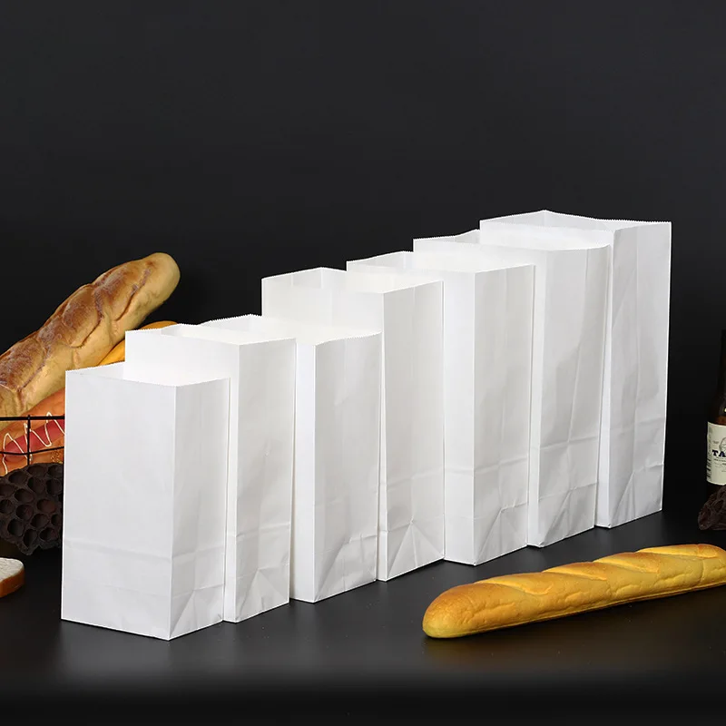 10/20pcs Brown Kraft Paper bag Gift Bags packing Biscuits Food bread Cookie Nuts Snack Baking Package Takeout Eco-friendly Bag66