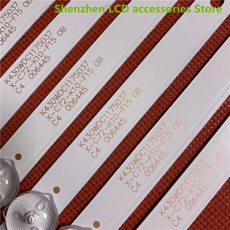 Dải Đèn LED Cho LE43M3570/60 LE43M3579 4708-K43WDC-A1113N11 K430WDC1 A1 388MM 6V 43Inch Sử Dụng