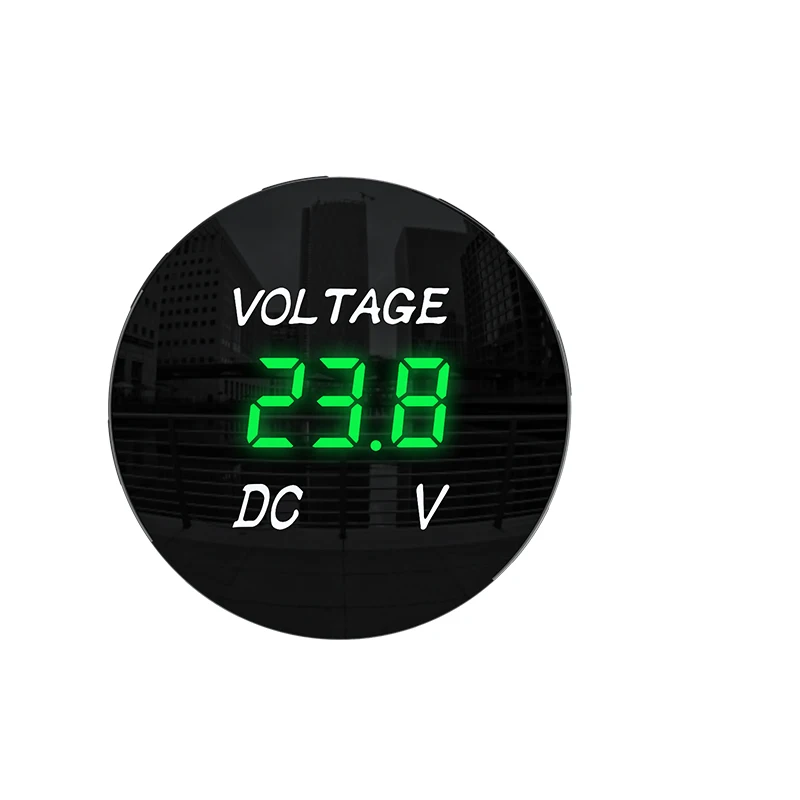 Voltímetro de Panel Digital, medidor de voltaje, probador de pantalla Led para coche, motocicleta, barco, ATV, camión, accesorios de