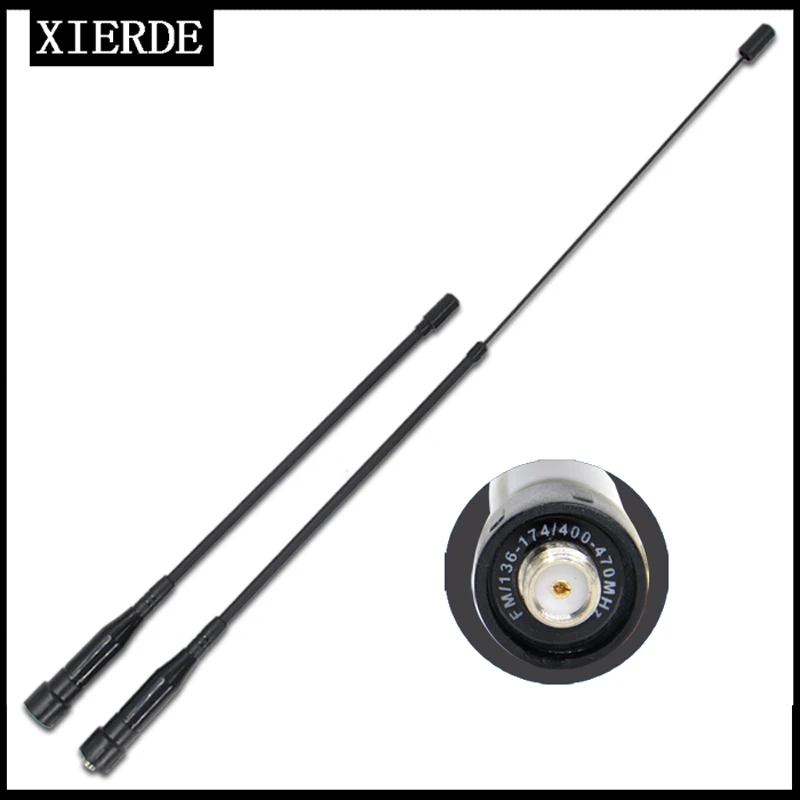 XIERDE SMA-Female High Gain Antenna Retractable Extensible Dual Band Antenna for Baofeng  HYT Portable Two Way Radio Antenna