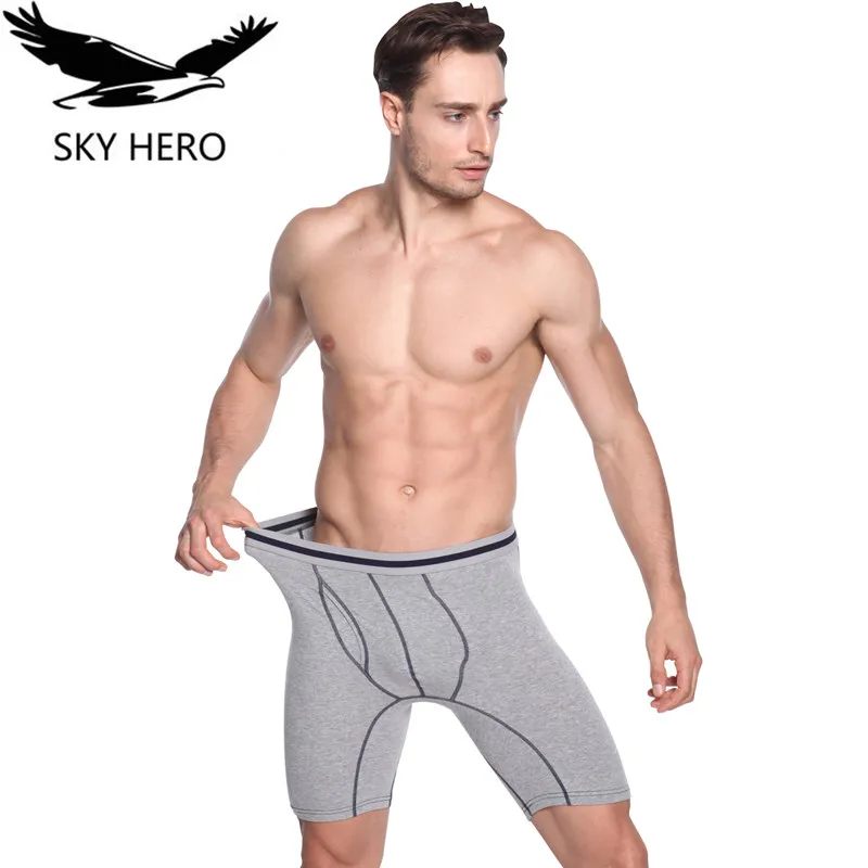 2019 Mens Long Leg Boxer Shorts Cotton Underwear Warm Mens Underpants Man Panties Male New Boxer Male Breathable Comfortable