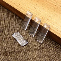 10x25mm Rectangle Flat Back Clear Crystal Glass Cabochons Cameo  Base Tray For DIY Accessories Thickness:4.5mm 10pcs  K02974
