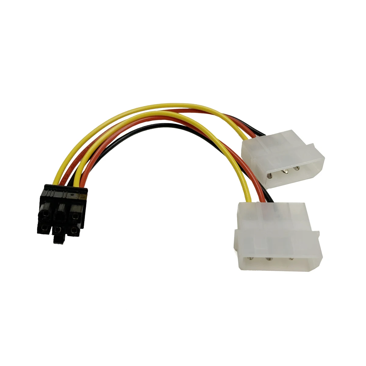 

6 дюймов 2 x Кабель преобразователя питания Molex 4-контактный на 6-контактный PCI Express Видеокарта Pci-e ATX PSU-адаптер Molex на Pcie 6-контактный