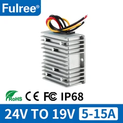 24V DC to 19V DC 5A 10A 15A Buck Voltage Converter 24 Volt Step Down 19 Volt Regulator Car Laptop Notebook Computer Power Supply