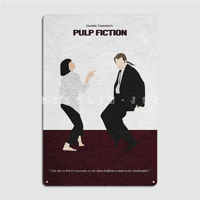 Pulp Fiction 2 Metal Plaque Poster Wall Cave Garage Club Design Plaques Tin Sign Poster
