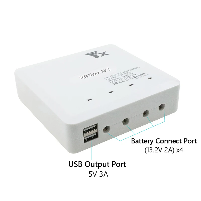 6w1 inteligentny dla DJI Mavic Air 2 drony bateria zdalna ładowarka do pada inteligentne szybkie ładowanie w tym samym czasie Hub części zamienne