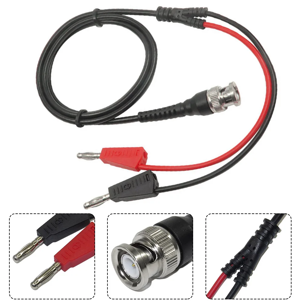 1 unidad BNC Q9 a doble conector Banana apilable de 4mm con cables de prueba Cable de sonda 120cm accesorios de herramientas