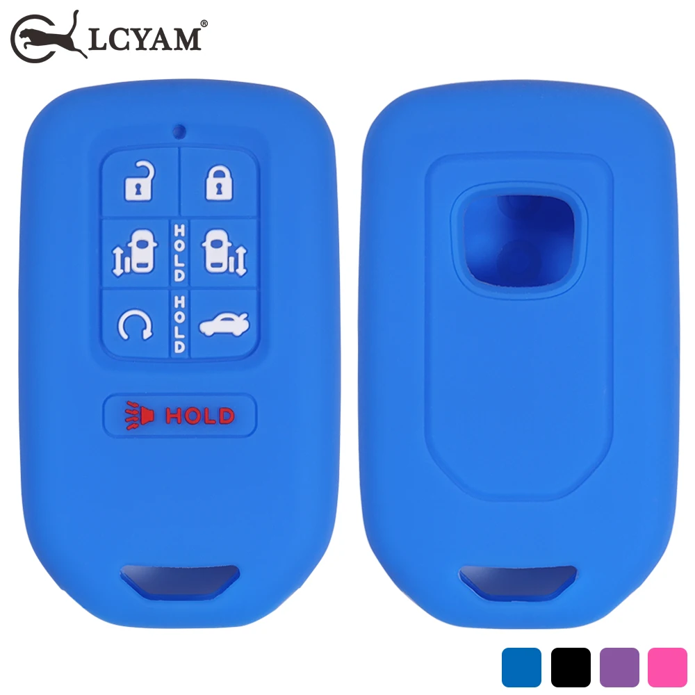 Car Key Fob Soft Cover Case 7 Button Silicone Rubber Waterproof for Honda Odyssey Elite Ex 2018 2019 Smart Keyless Remote