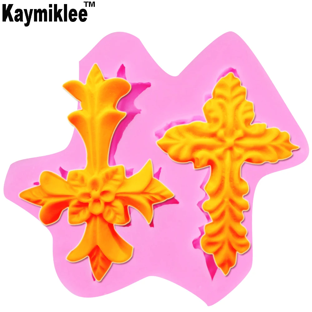 Kaymiklee M151 Double Cross Shape Silicone Mold Cake Chocolate Candy Jelly Baking Mold Fondant Cake Decorating Tool