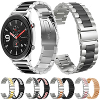 Metal Stainless Steel Strap For Xiaomi Huami Amazfit GTR 2E/47MM GTR 42MM Smart Watch Band Bracelet For Amazfit GTS 2 Mini/Bip S