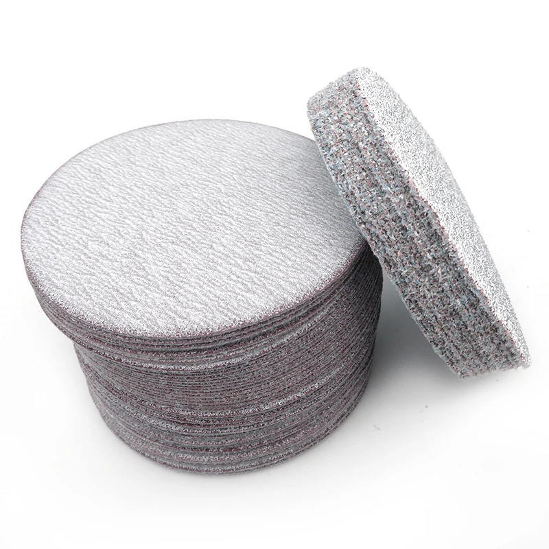 20PCS 4 Inch 100mm White Dry Abrasive Sandpaper Sanding Discs Hook and Loop 60-1000 Grit For Polishing Wall Mental Furniture