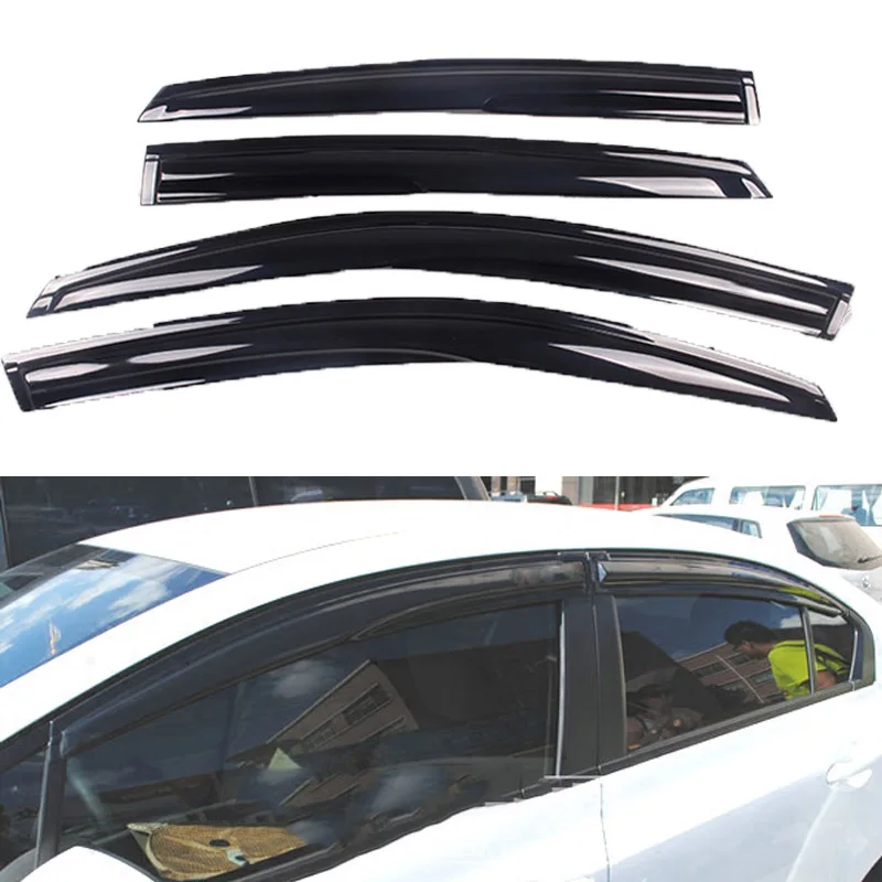 Visera para ventana, protector de lluvia, Deflector de parasol para Honda Civic 2012, 22013, 2014, 2015