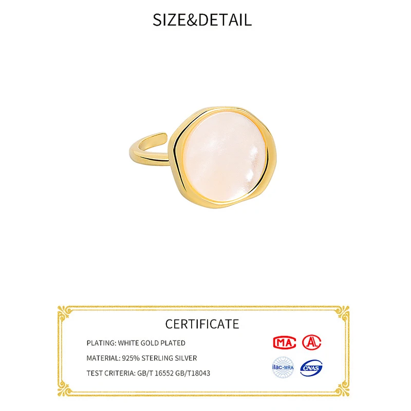 Sivler Color New Simple Design Round Gold Color Rings Retro Distressed Opening Handmade Ring Fashion Fine Jewelry