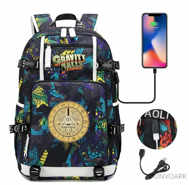 Gravity Falls Backpack Waterproof Teenagers SchoolBag Large Capacity Travel Bagpack Casual Bookbag For Teenages Laptop Mochilas