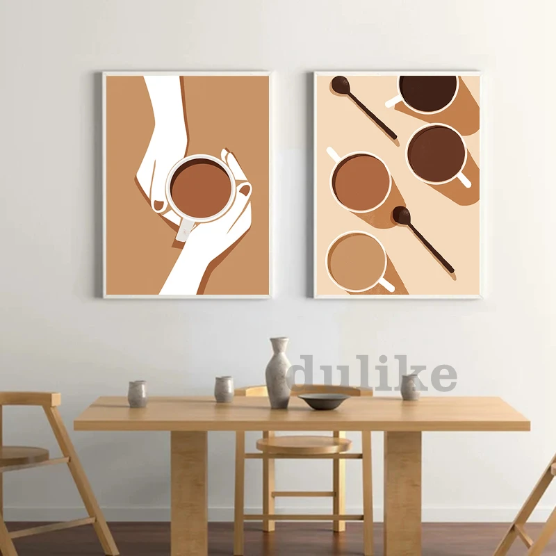 Coffee Types Wall Art Prints And Poster Coffee Chart Espresso Canvas Painting Wall Pictures Kitchen Art Cafe Decor