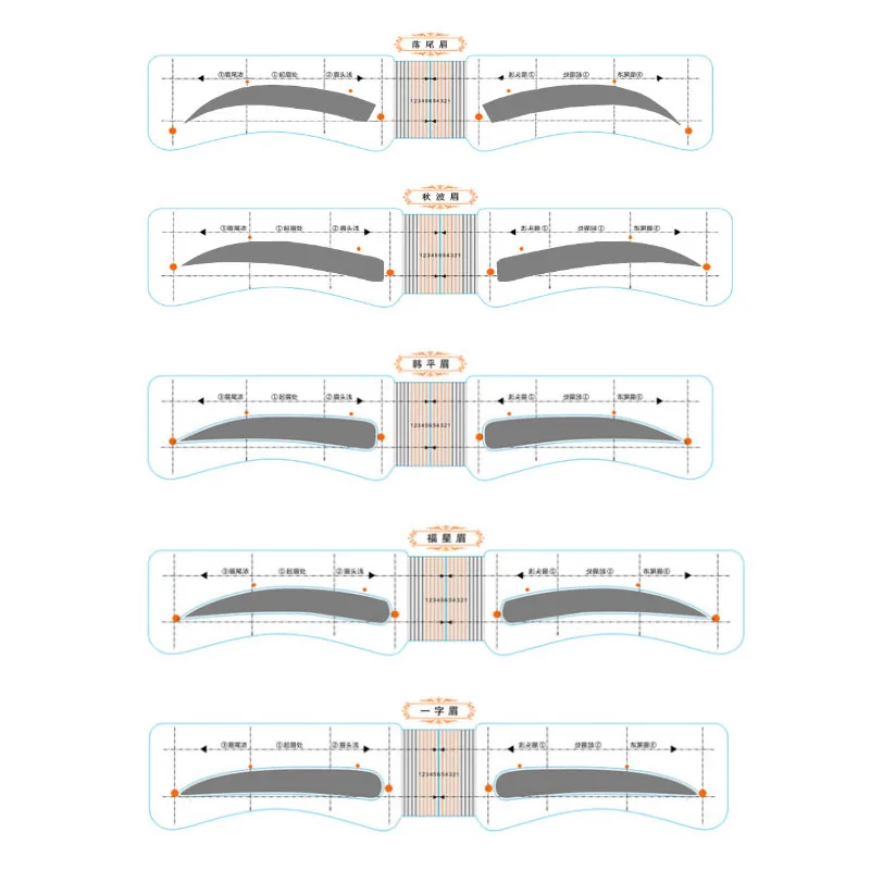 Eyebrow Ruler 100Pcs Microblading Ruler Disposable Eyebrow Ruler Sticker Eyebrow Ruler for Microblading Supplies