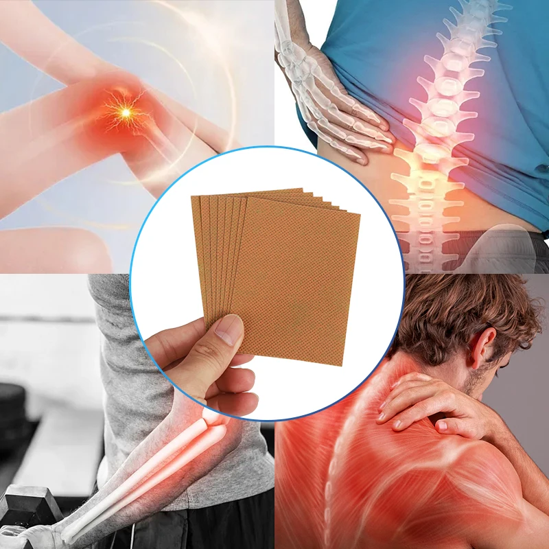 8Pcs/bag Herbal Shoulder Pain Relief Plaster Neck Cervical Spondylosis Treatment Patch Lumbar Spine Joint Painkiller Health Care