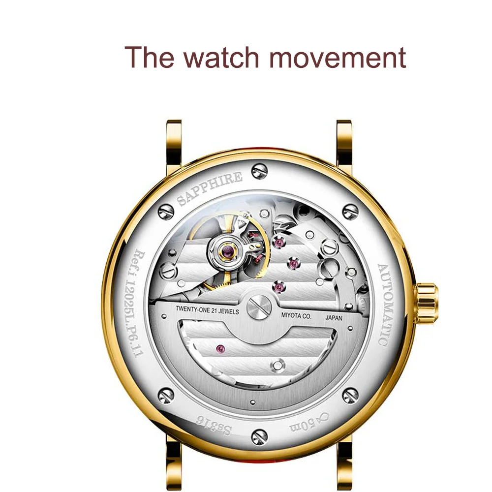 Switzerland Lobinni Luxury Brand Ladies Wrist Watch Fashion Seagull Mechanical Watches For Women Automatic reloj mujer Top Sale