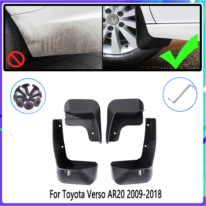 Car Mud Flaps for Toyota Verso 2009~2018 AR20 2010 2011 2012 2013 2014  Mudguard Splash Guards Fender Mudflaps Auto Accessories