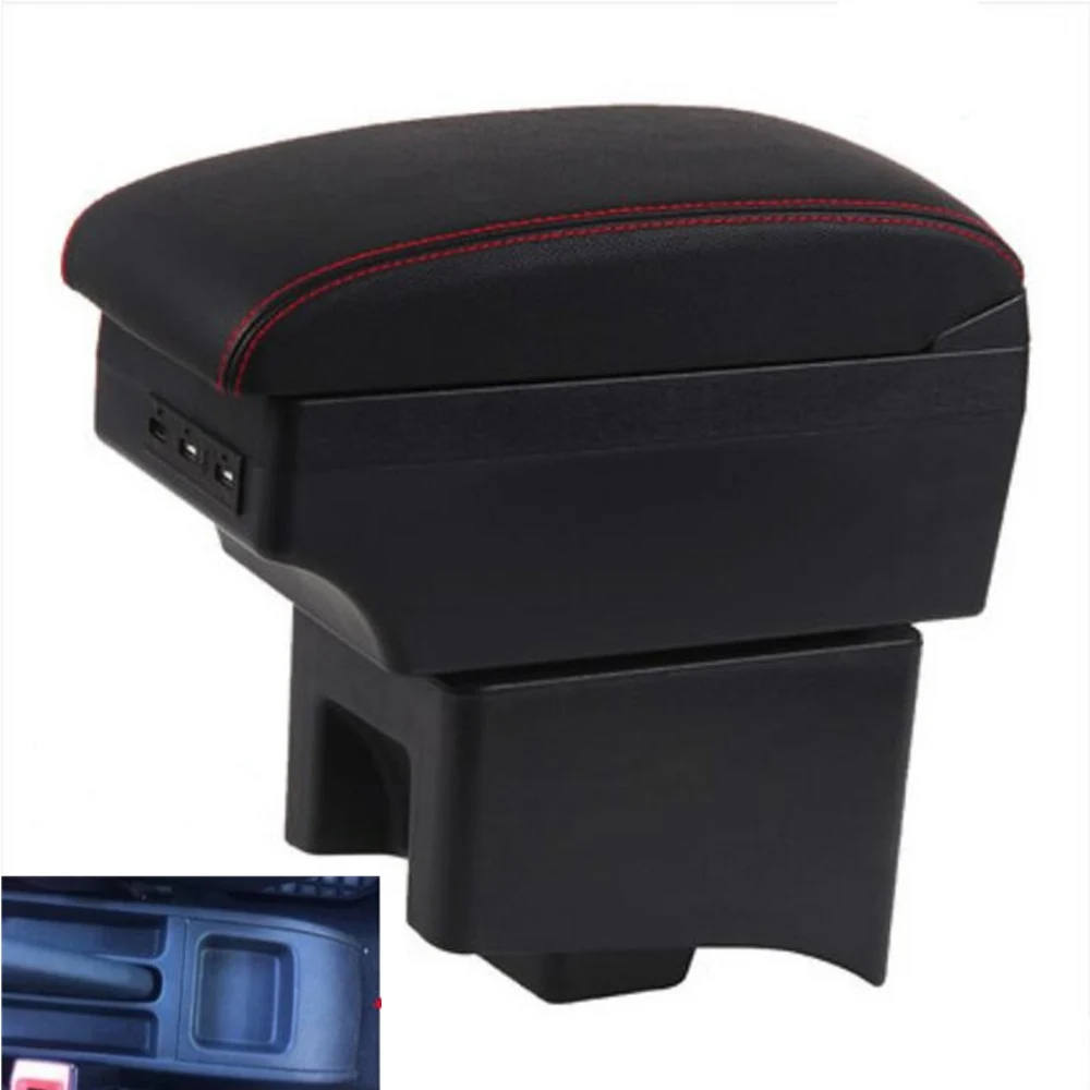 For Volkswagen Polo armrest box Polo V universal 2009-2020 car center console modification accessories double raised with USB