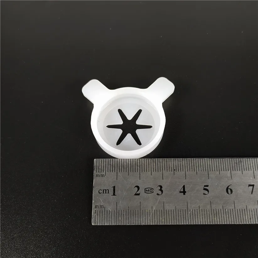 Modelling Cap Hexagram Snowflake Shaped Moulding Lid Spare Part Replacement Soft Ice Cream Machine Accessory 29mm Inner Diameter