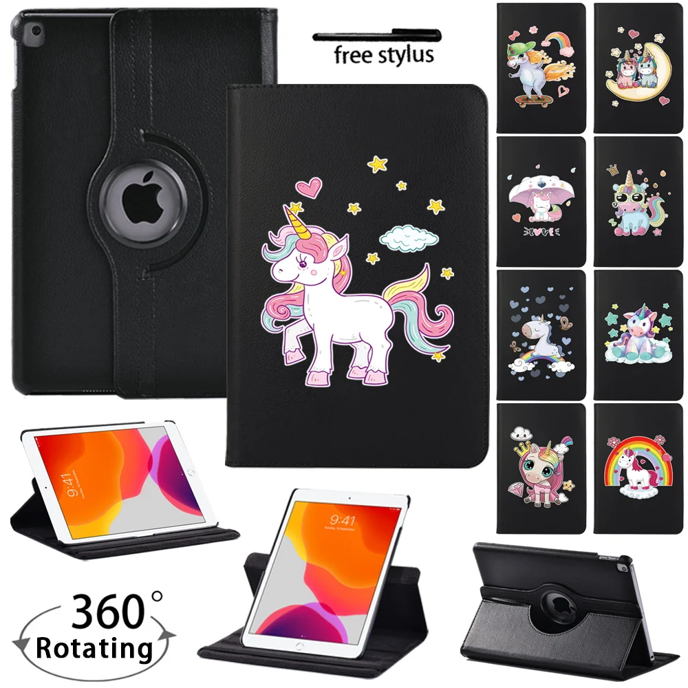 

360 Rotating Case for Apple IPad 5th /6th / 7th / 8th PU Leather Cover for Ipad Mini 4 Gen / 5 Gen/ Ipad 2/3/4 Smart Tablet Case