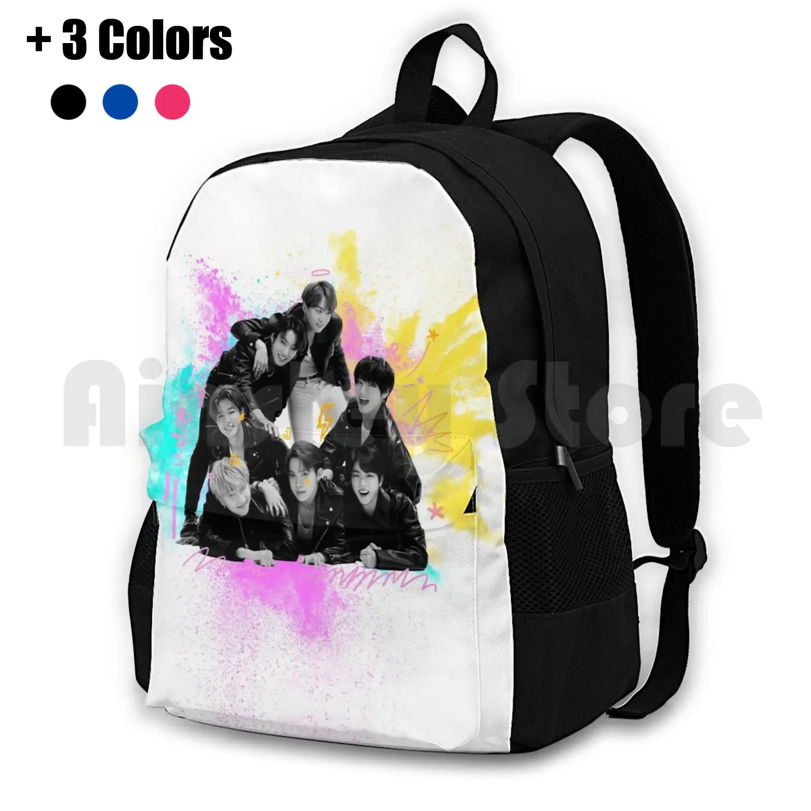 Map Of The Soul 7 #fourthlookat7 Outdoor Hiking Backpack Waterproof Camping Travel ? ? ? ? ? K Pop Boys Group Jin Suga J Hope