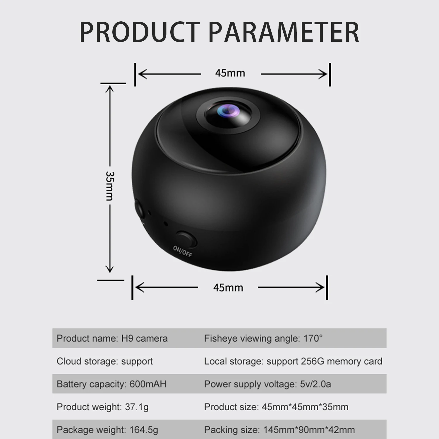 Wi fi Sem Fio portátil Mini HD 1080P Fisheye 170 Wide Angle Camcorder de Armazenamento Múltipla Controle Remoto Câmera APP