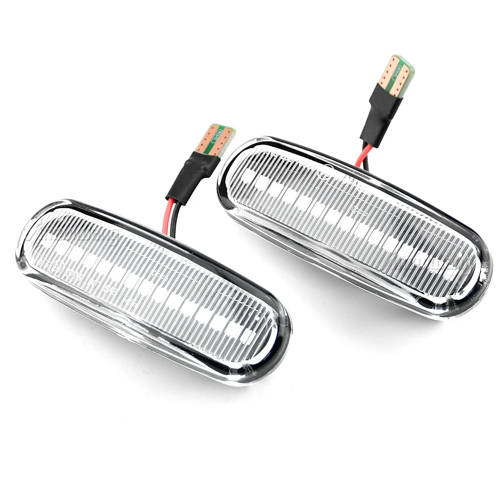 1 pair Dynamic Smoke LED side marker light turn signal lamp for Fiat Panda Punto Evo Stilo Qubo Peugeot Citroen Lancia Musa(350)