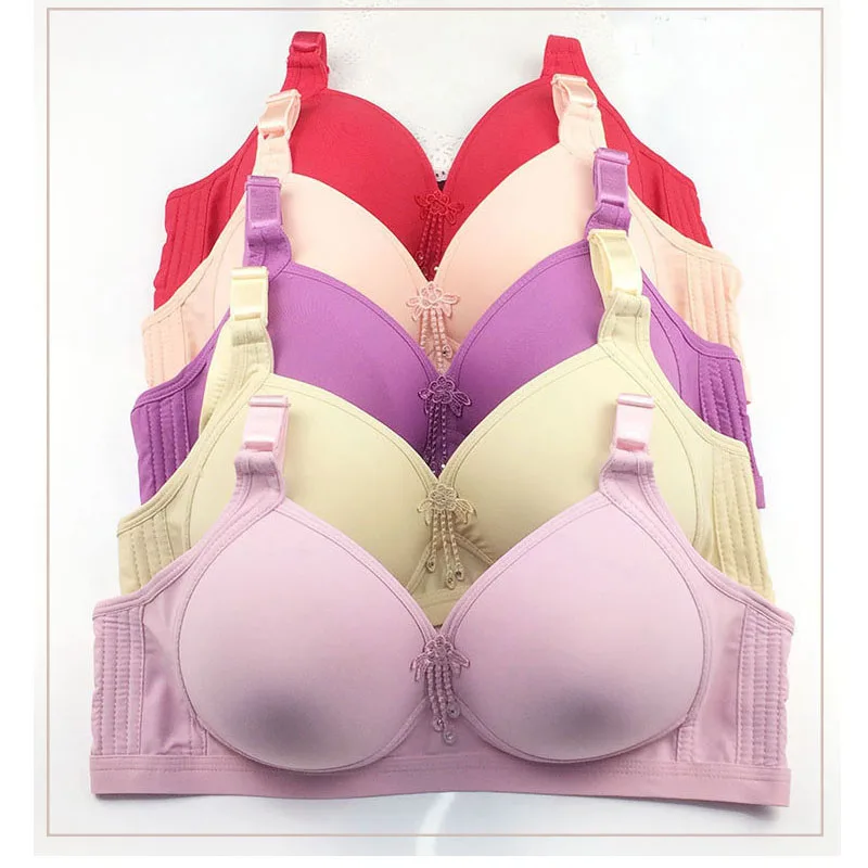 Tops Smooth Push-Up Bras A B C D Cup Sexy Women Wire Free Bra Underwear T-Shirt Bralette Lingerie Lace Bh big bust 34-46 C07 image 5