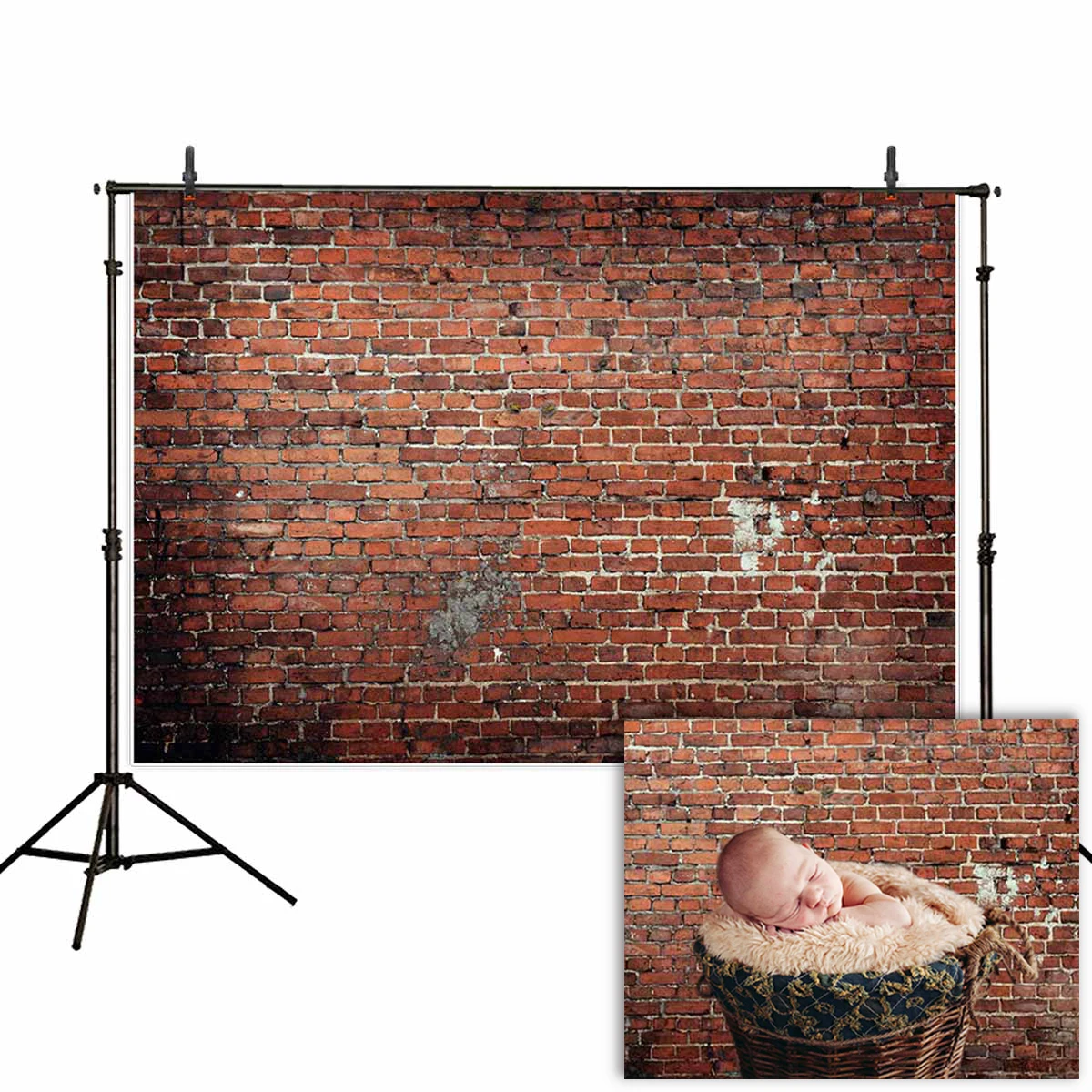 Allenjoy small size old brick photophone background vintage wall baby photo shoot photography backdrop photocall photobooth prop