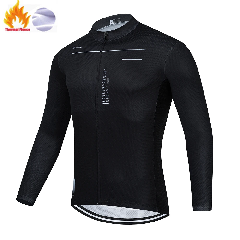 Mannen Winterjassen 2025 Team Raudax Winter Fietsen Kleding MTB Lange Mouw Wielertruien Ropa Ciclismo Triathlon Fietsen Kits
