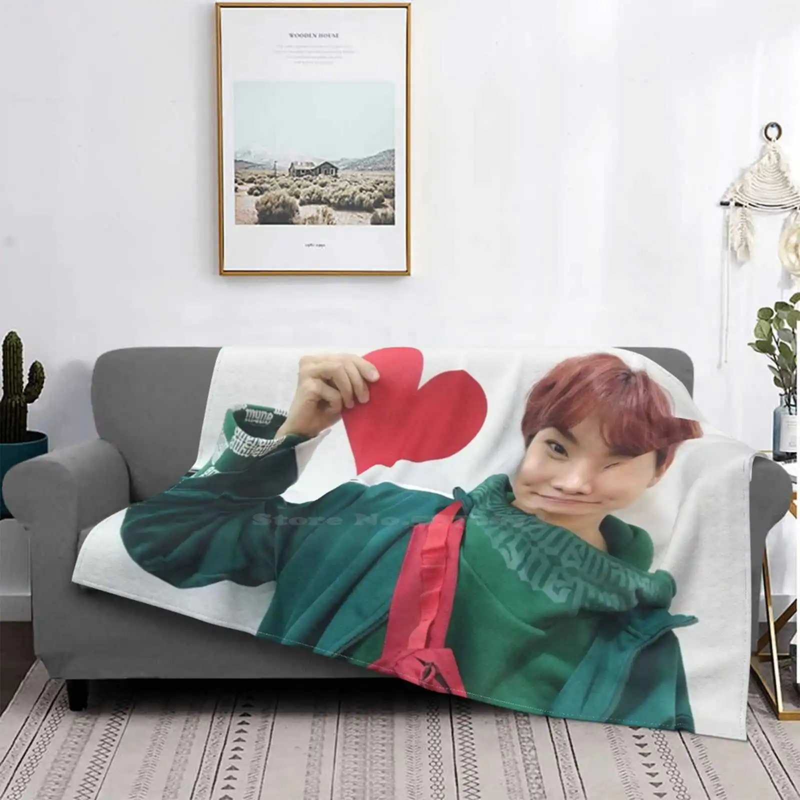 Heart Selca J Hope New Arrival Fashion Leisure Flannel Blanket Boys Eondan You Never Walk Alone Jimin Park Jimin J Hope Jhope J