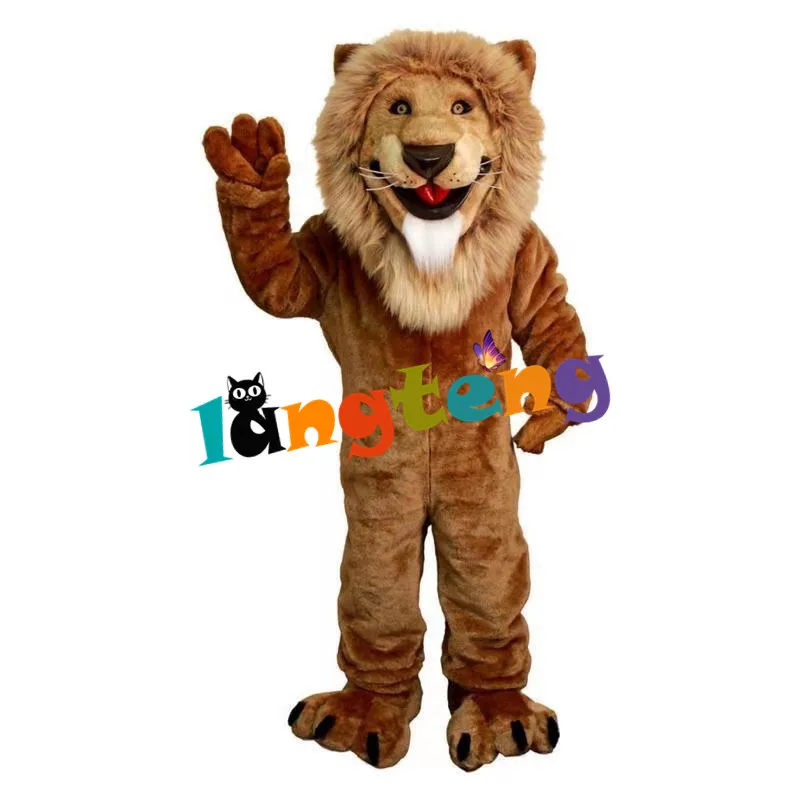 

336 Muscle Lion Mascot Costume Animal Adults Cosplay Cartoon Suit Party Outfits