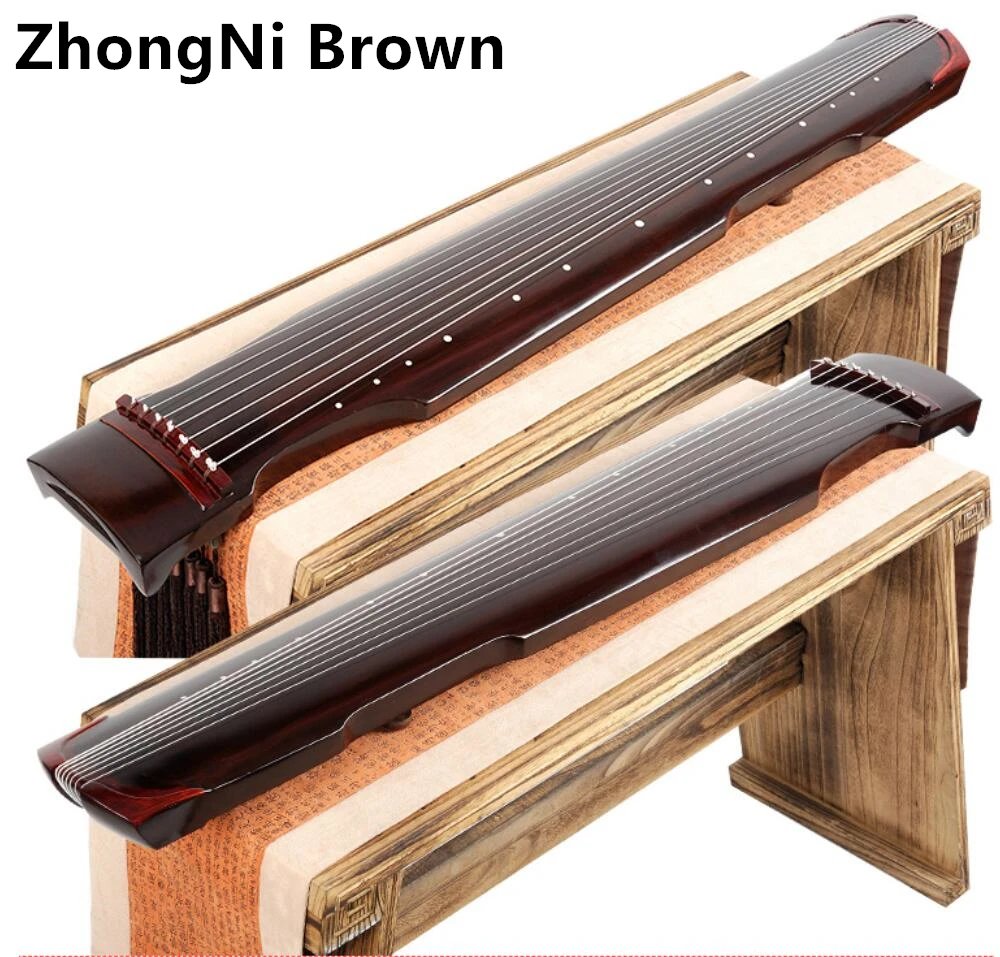 Wysoka QualityChinese Zhongni Guqin 7 struny starożytna cytra dla początkujących praktyka Guqin 100% Handmade instrument muzyczny 2 kolory