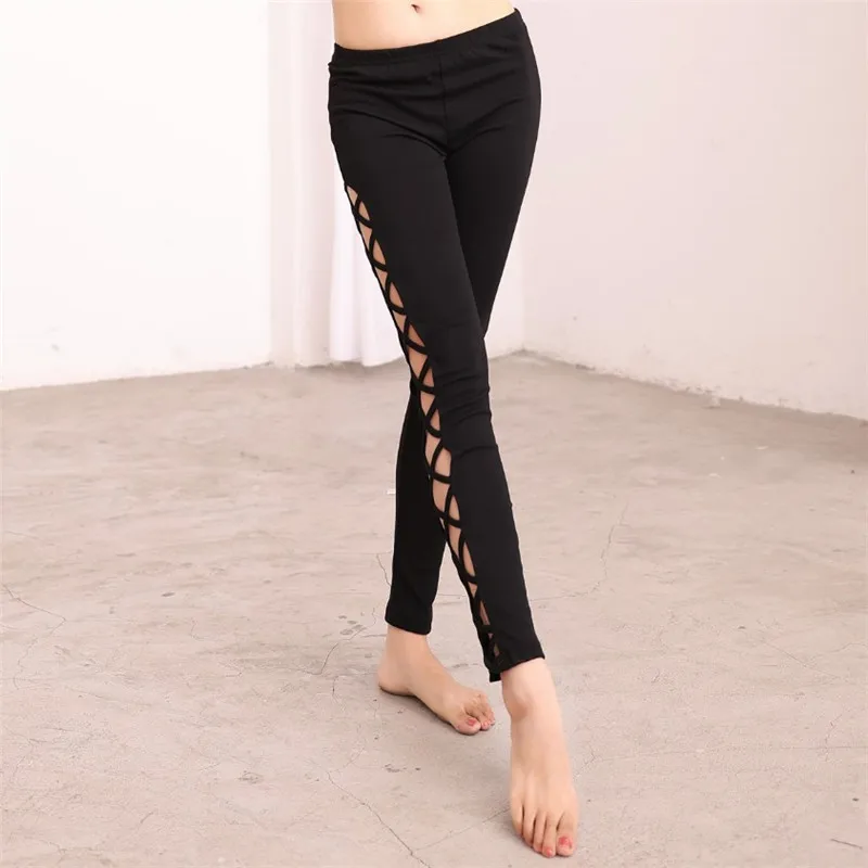 Sexy Leopard Leggings Women Belly Dance Practice Pants Drum Solo Capri Soft High Waist Tummy Control Dance Clothes Printed Slim