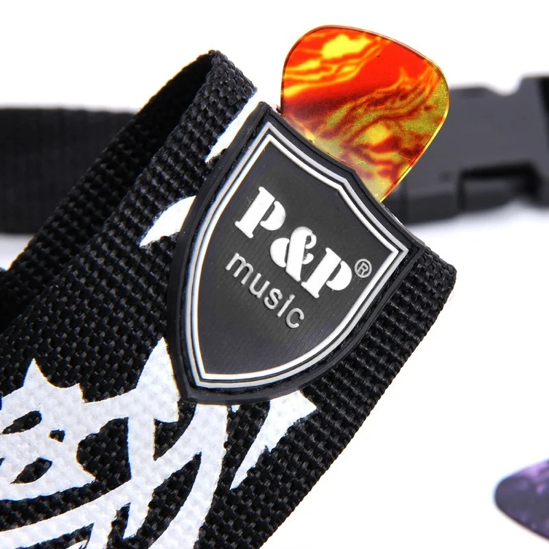 Pp Gitarren gurt mit Leder flamme, E-Gitarren gurt, Gitarren zubehör, 5cm, heißer Verkauf – Detail 2