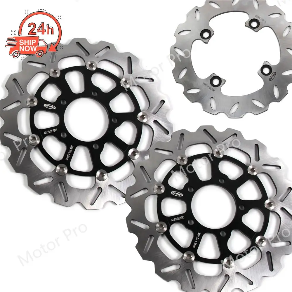 For Kawasaki Ninja ZX-10R ABS 2011 - 2015 Front Rear Brake Disc Disk Rotor Kit Motorcycle ZX10R 2012 2013 2014 ZX6R ZX636 BLACK