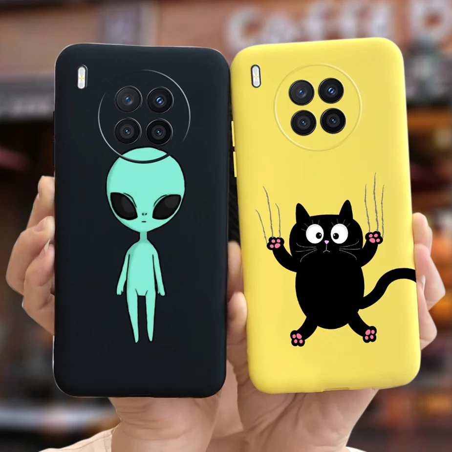 Cute Cartoon Cover For Honor 50 Lite Case Nova8i Soft Silicone Phone Case For Huawei Nova 8i 8 i Honor50 Lite Coque Funda Bumper