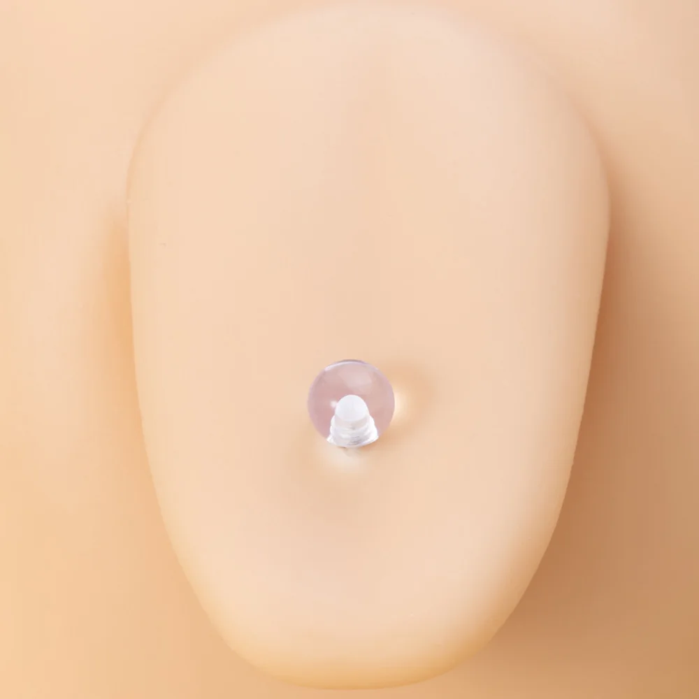 10 Stück Zungenringe, bunte Acrylkugel, 14 g, chirurgischer Stahl, gerade Zungenpiercing-Hanteln für Frauen, Körperpiercing-Schmuck – Detail 3