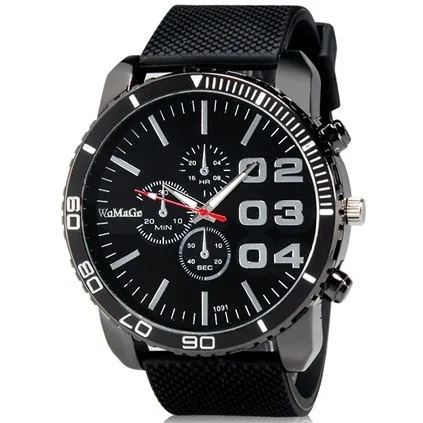 Womage orologi da uomo quadrante grande orologi sportivi da uomo moda orologio in gomma cinturino verde orologio da uomo militare relogio masculino