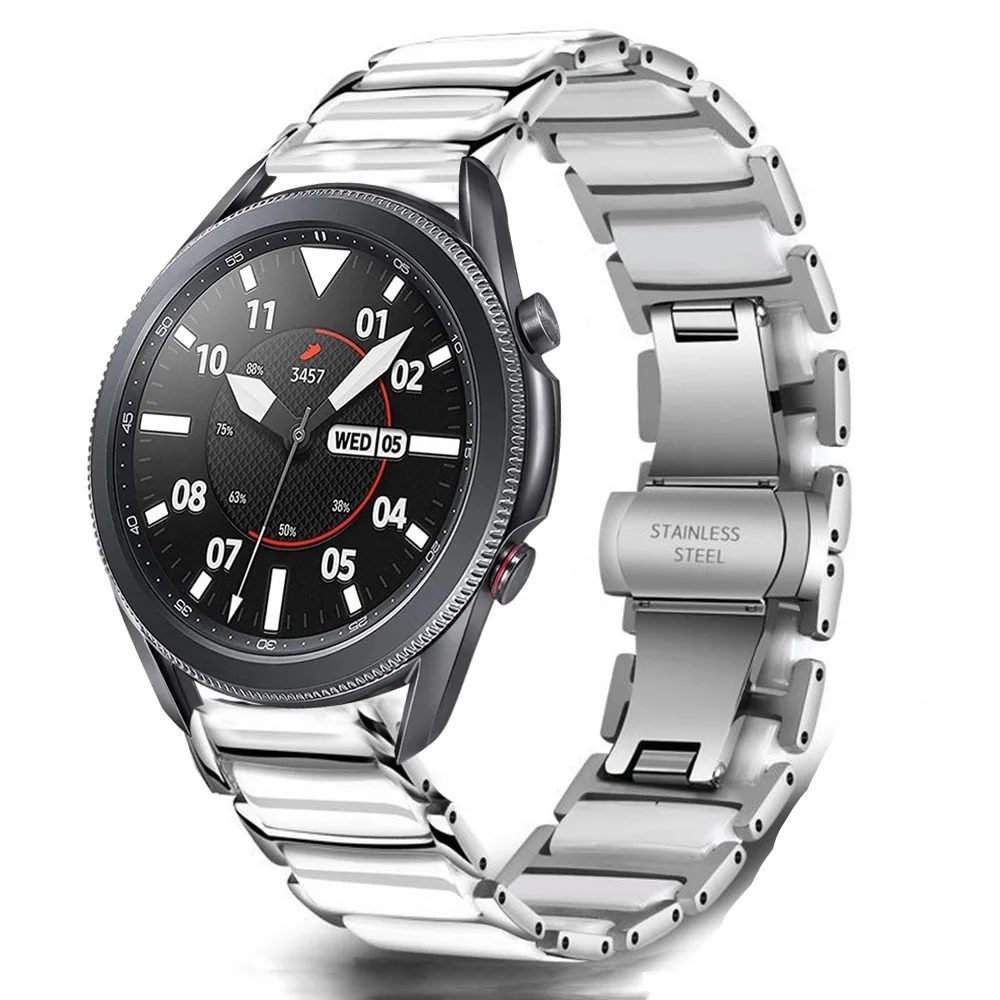 20mm 22mm Ceramic Strap For Samsung Galaxy Watch 6 5 4 3 Huawei watch 4 GT2/3 Pro Metal Stainless Steel Band For Amazfit GTR/GTS