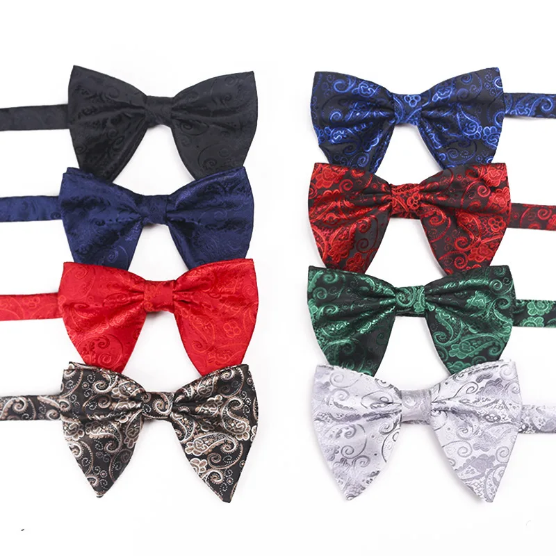 

GUSLESON New Green White Style Classic print Bow Tie For Men Women Big Bowtie For Party Wedding Bowknot Adult Mens Gift Bowtie