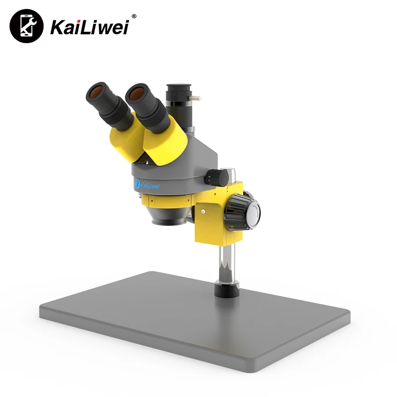 Kailiwei Large Platform Trinocular Stereo Microscópio Reparo do Telefone Móvel Inspeção Industrial